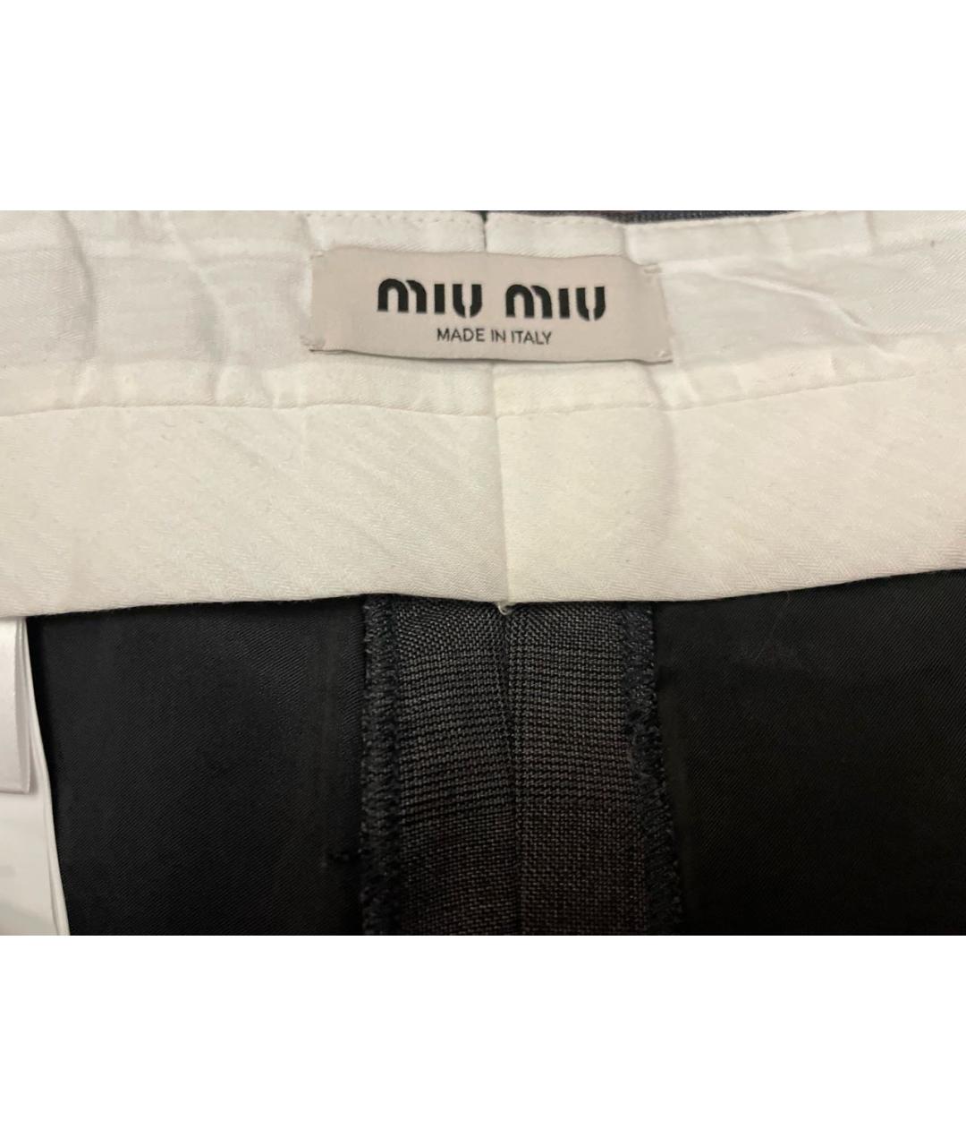 MIU MIU Серые шерстяные шорты, фото 6