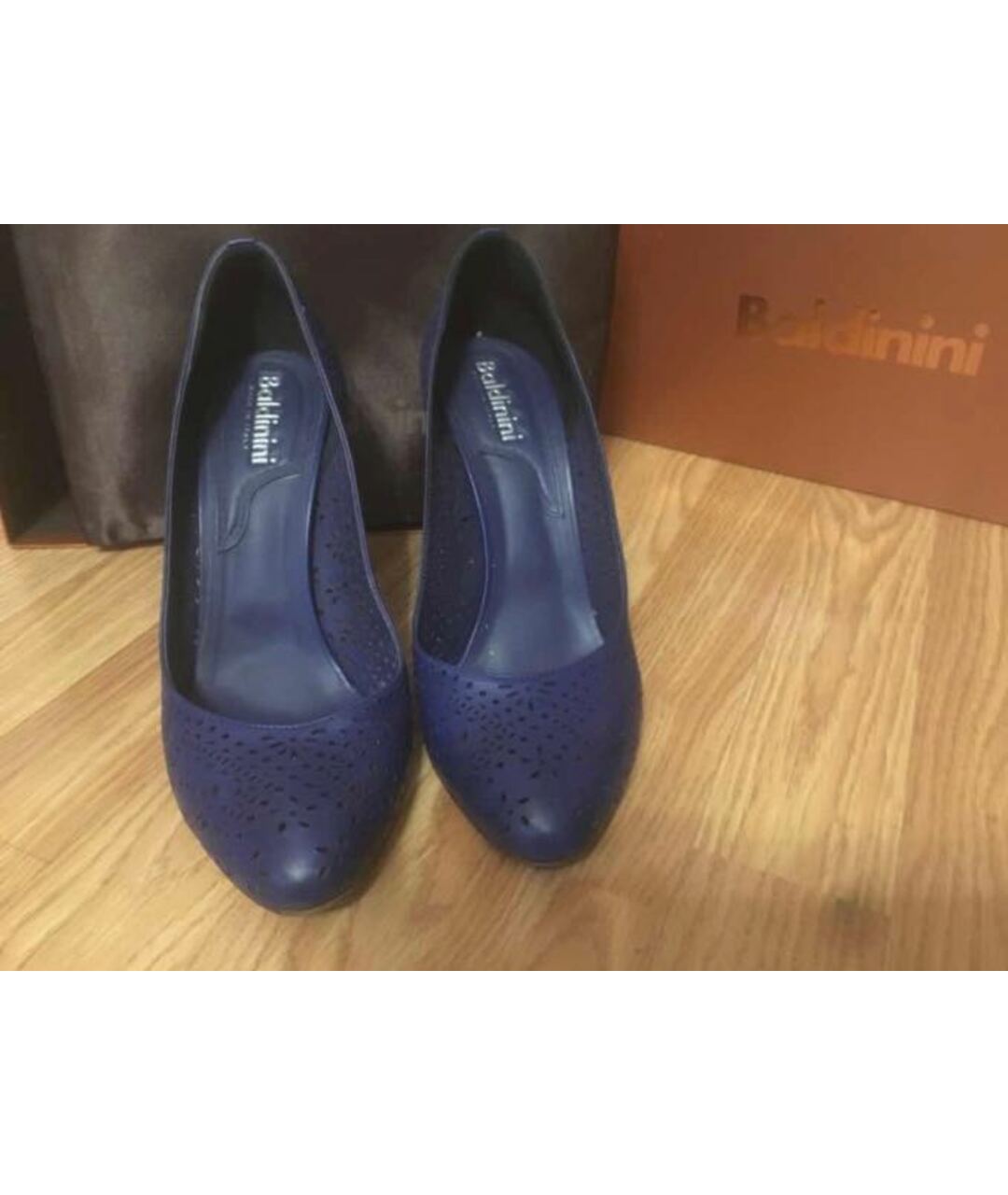 BALDININI Синие кожаные туфли, фото 2