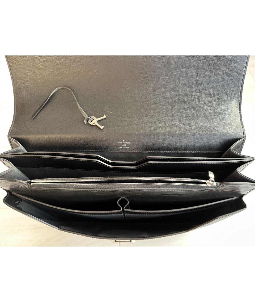 LOUIS VUITTON PRE-OWNED Черный кожаный портфель, фото 3
