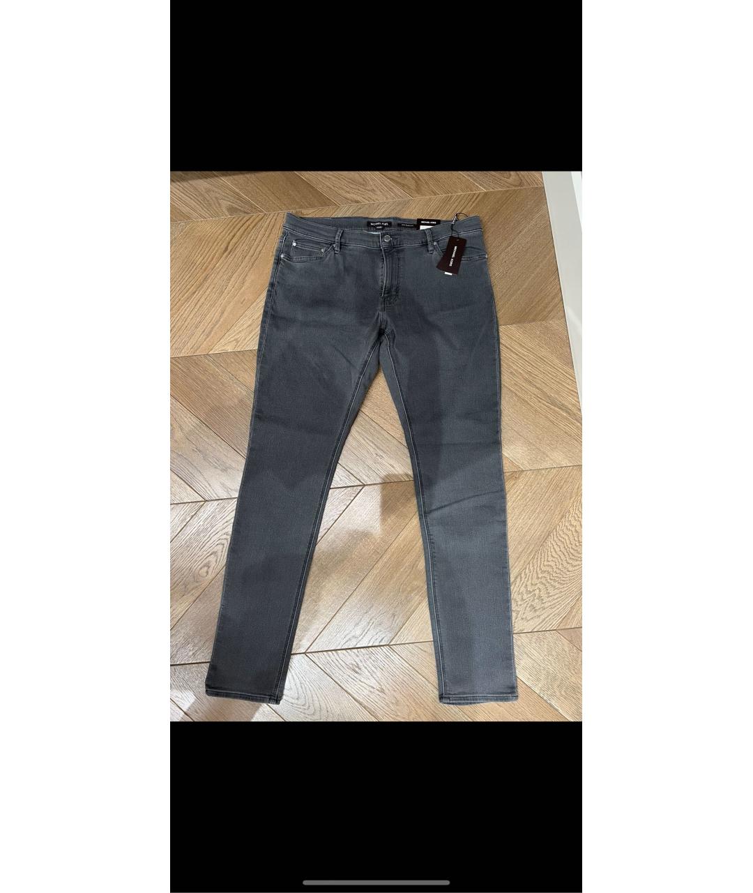 MICHAEL KORS Серые хлопко-эластановые джинсы скинни, фото 4