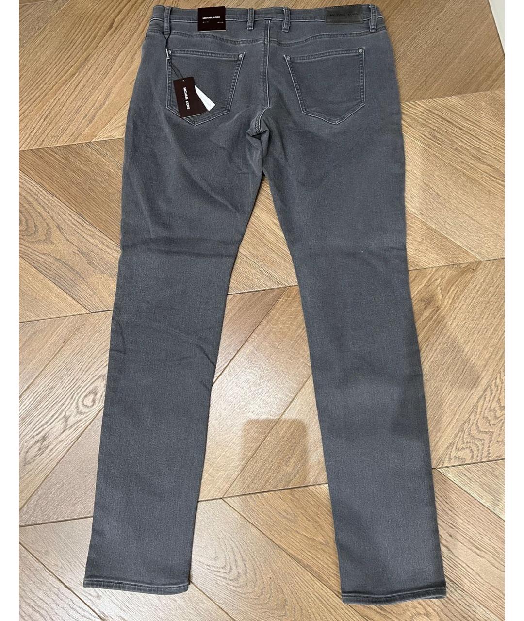 MICHAEL KORS Серые хлопко-эластановые джинсы скинни, фото 2