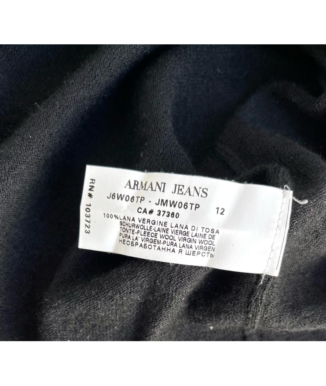 ARMANI JEANS Черный шерстяной джемпер / свитер, фото 5