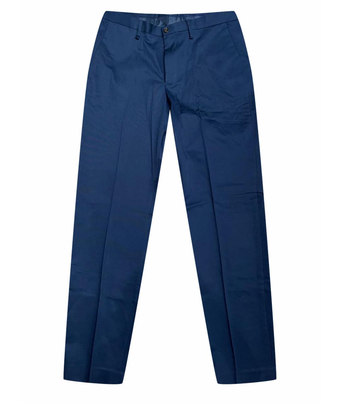 MICHAEL KORS Темно-синие хлопко-эластановые классические брюки, фото 1