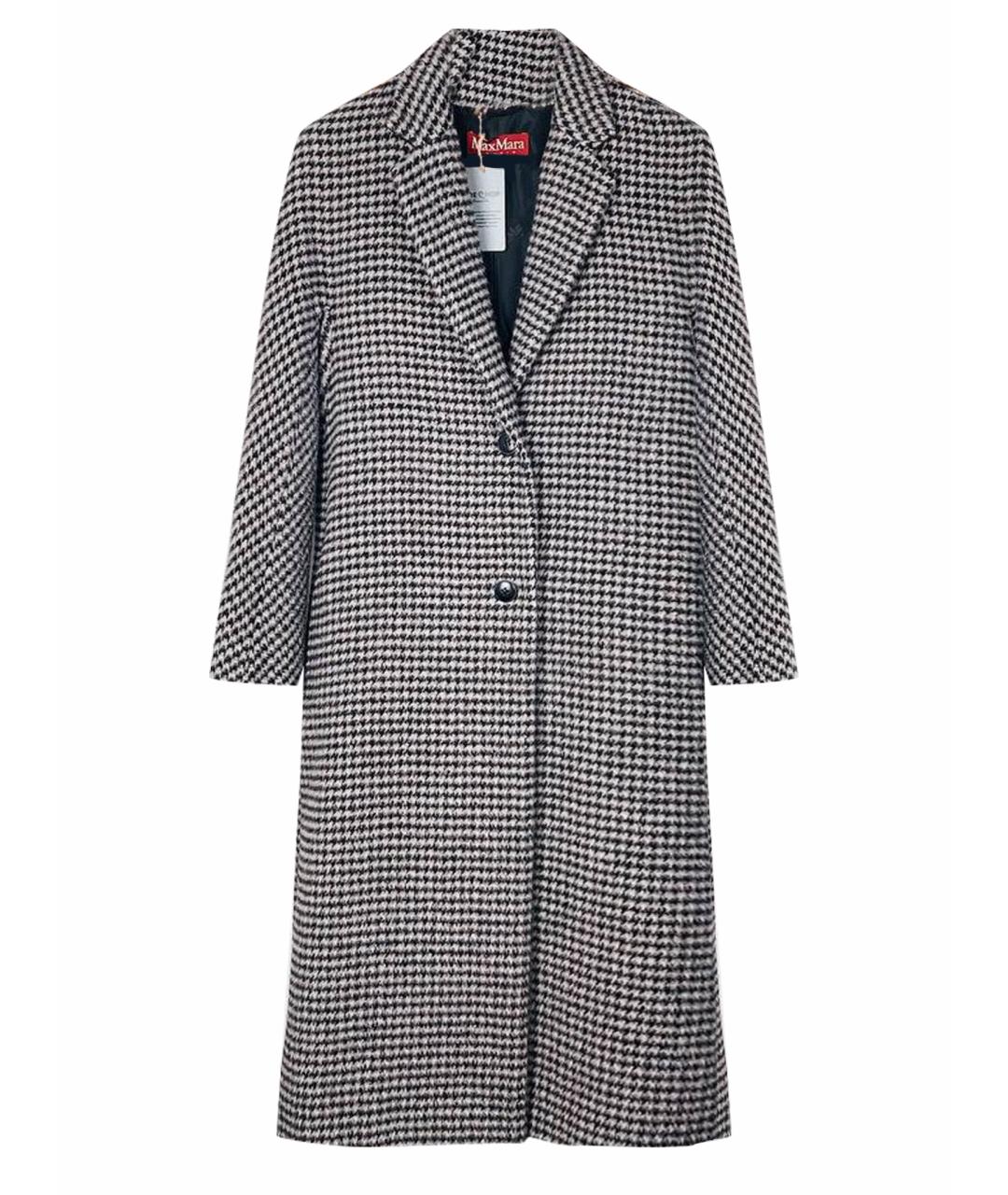 MAX MARA STUDIO Антрацитовое шерстяное пальто, фото 5