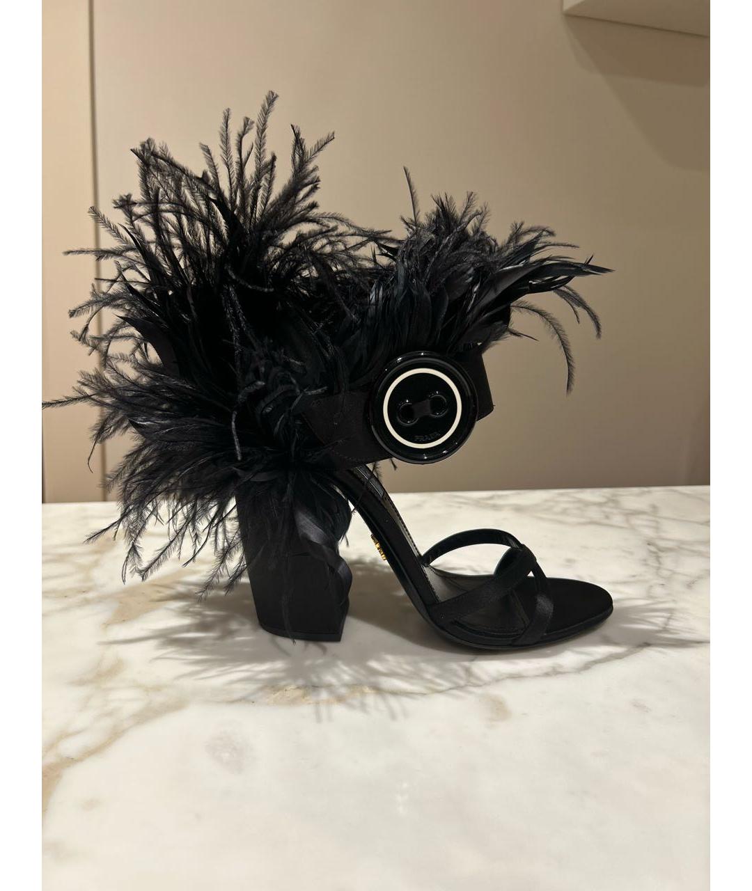PRADA Черные босоножки, фото 5