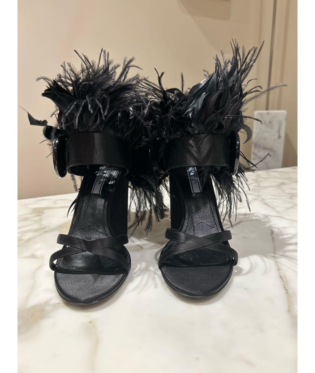 PRADA Черные босоножки, фото 2