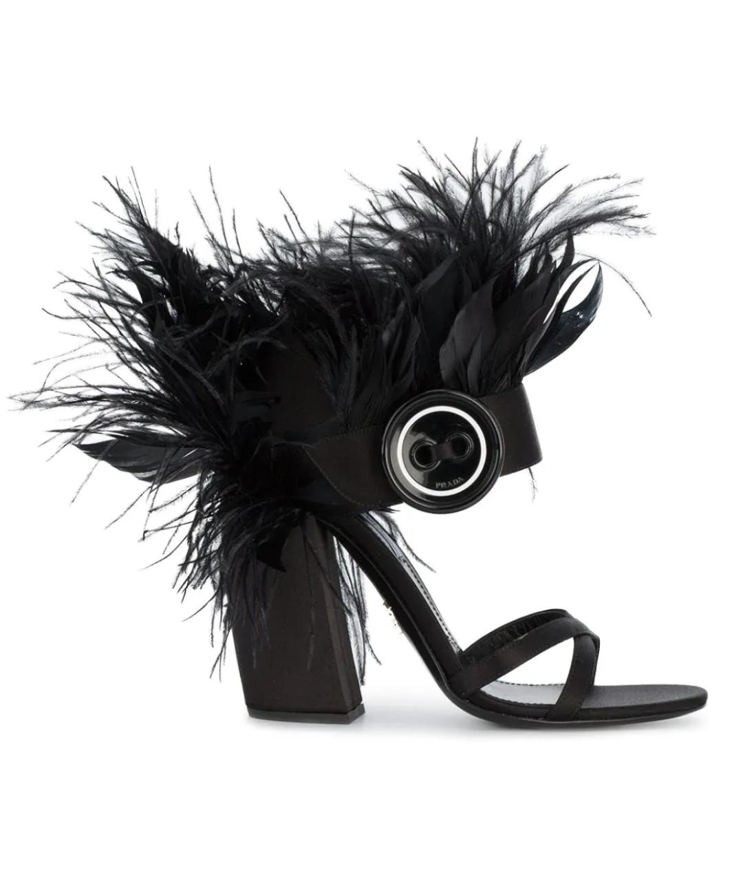 PRADA Черные босоножки, фото 1