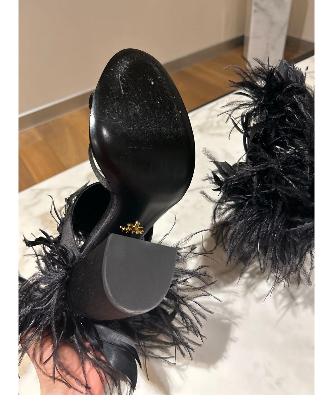 PRADA Черные босоножки, фото 6
