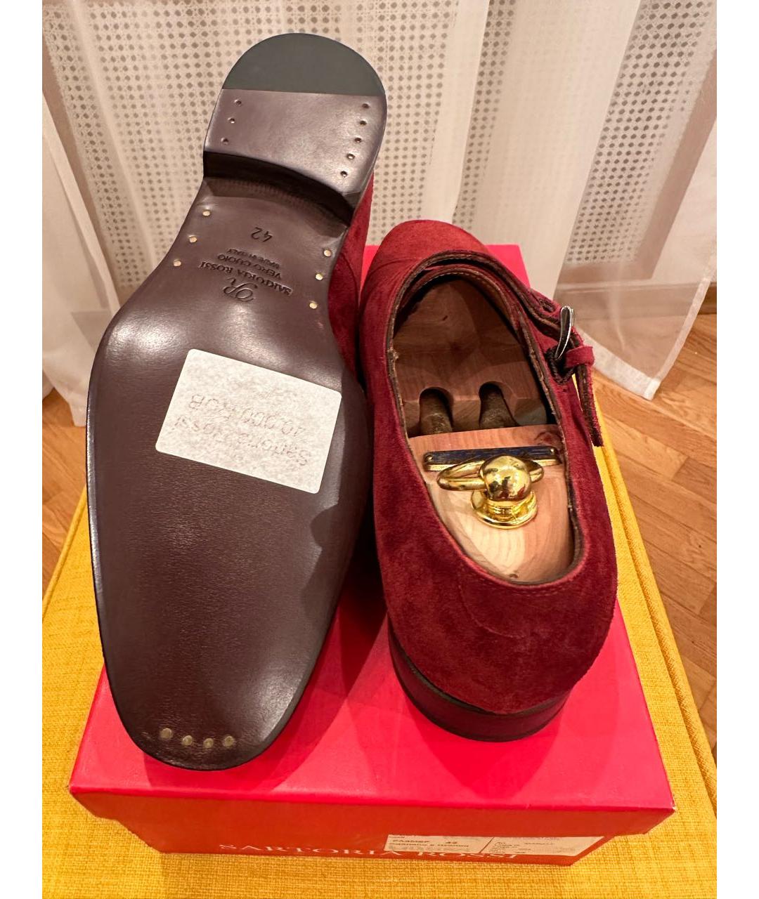 SARTORIA ROSSI Красные замшевые туфли, фото 5