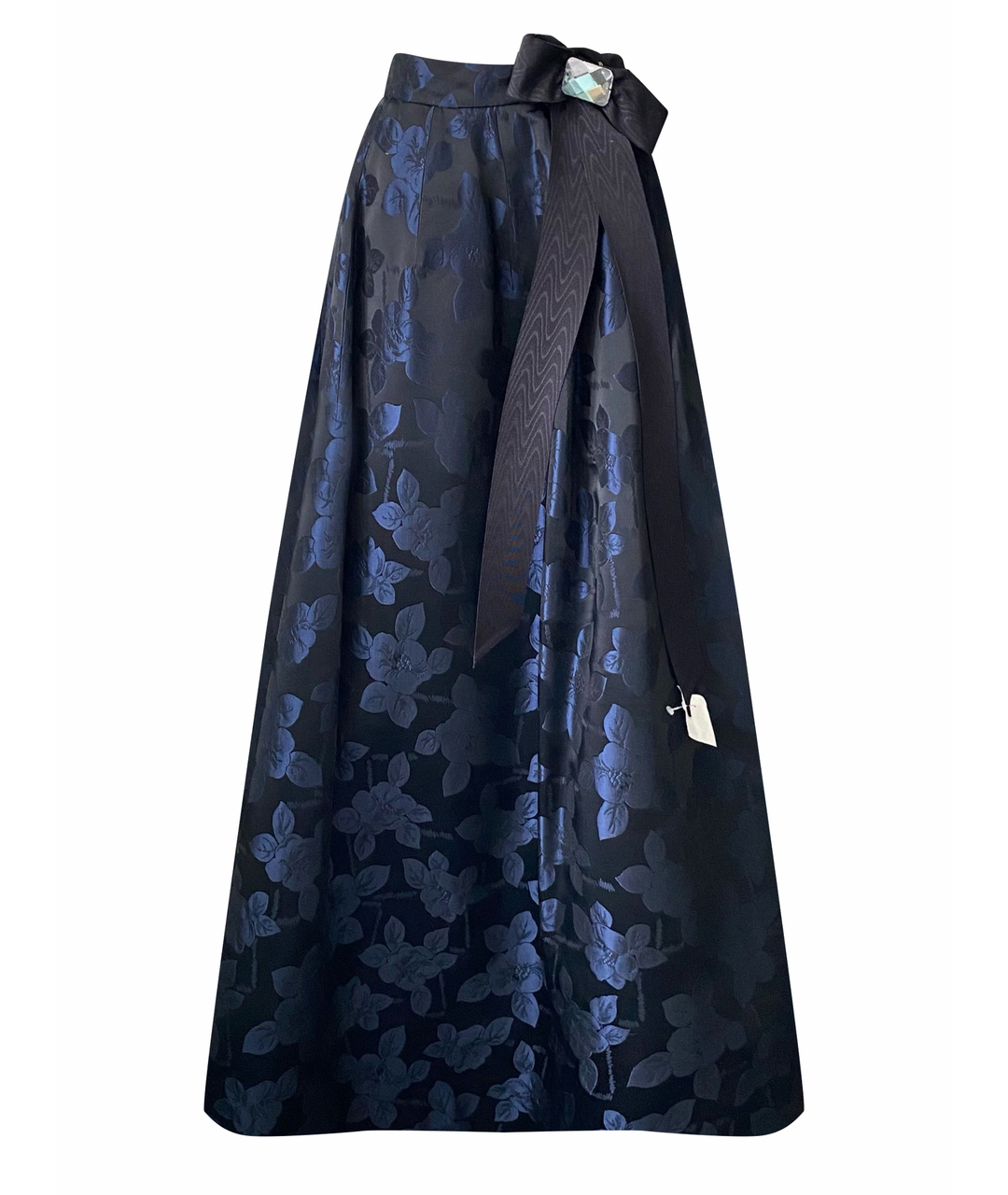 CHRISTIAN DIOR PRE-OWNED Синяя шелковая юбка макси, фото 1