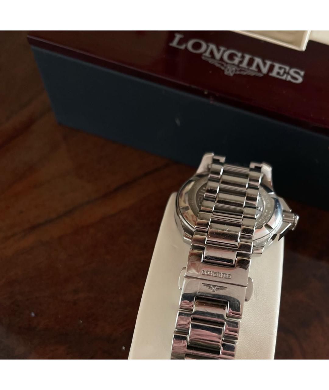 LONGINES Серебряные стеклянные часы, фото 3
