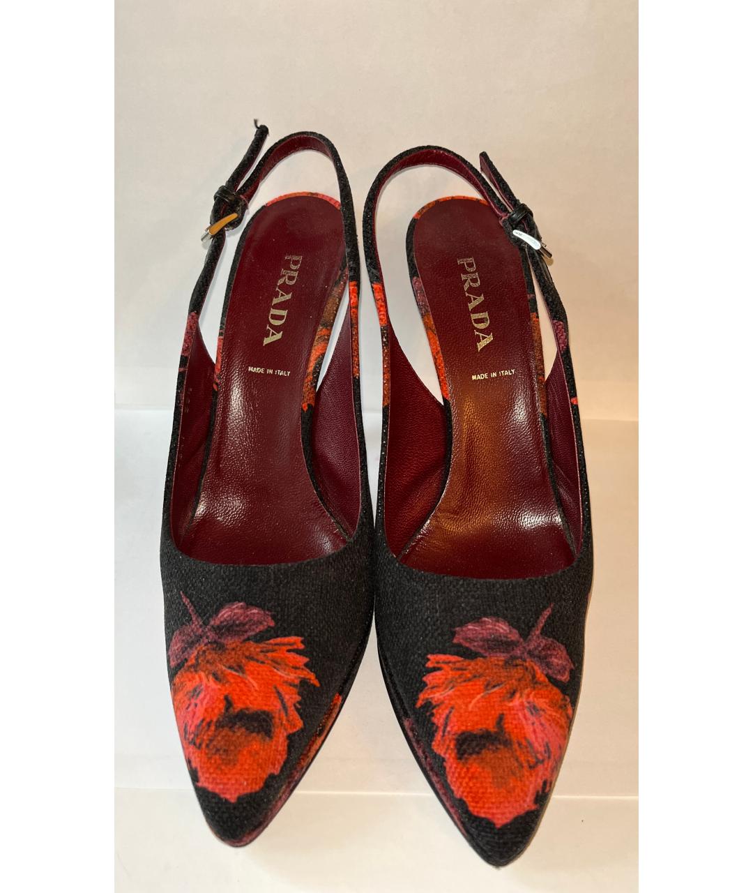 PRADA Черные текстильные туфли, фото 2