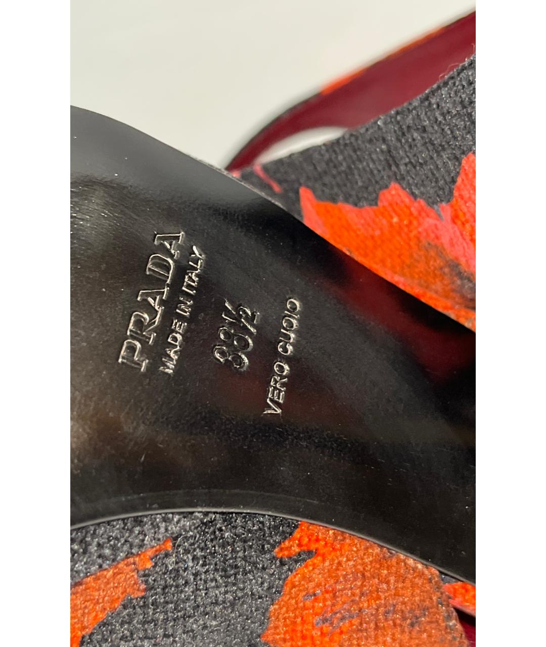 PRADA Черные текстильные туфли, фото 4