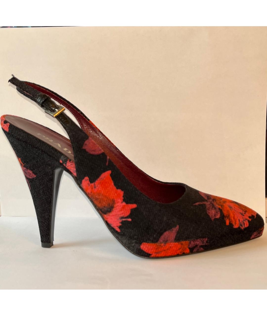 PRADA Черные текстильные туфли, фото 10