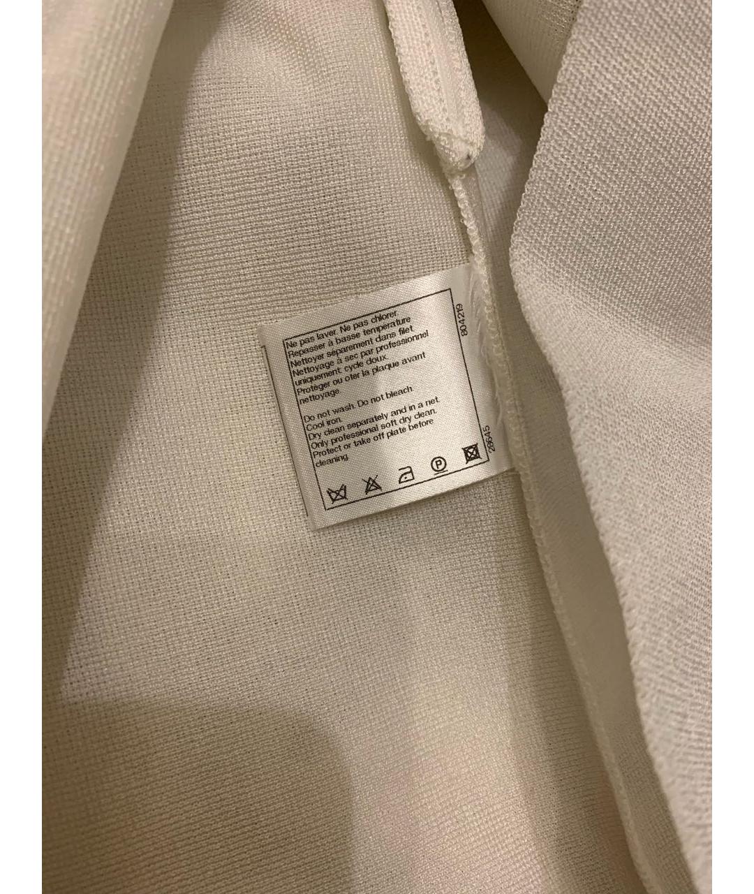 CHANEL Белая вискозная юбка мини, фото 6