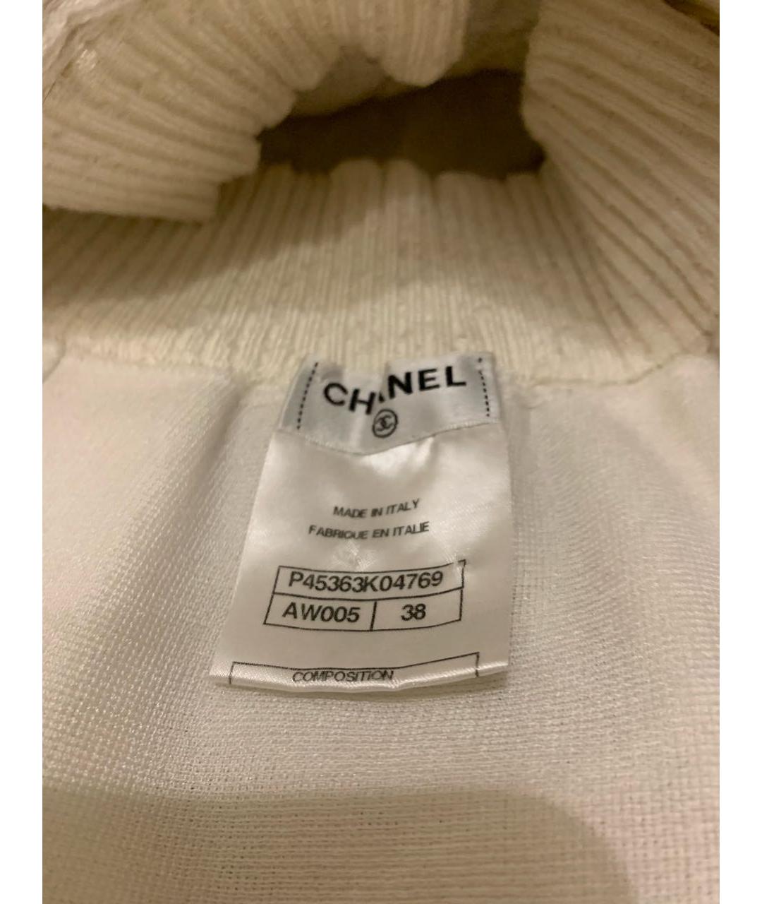 CHANEL Белая вискозная юбка мини, фото 3