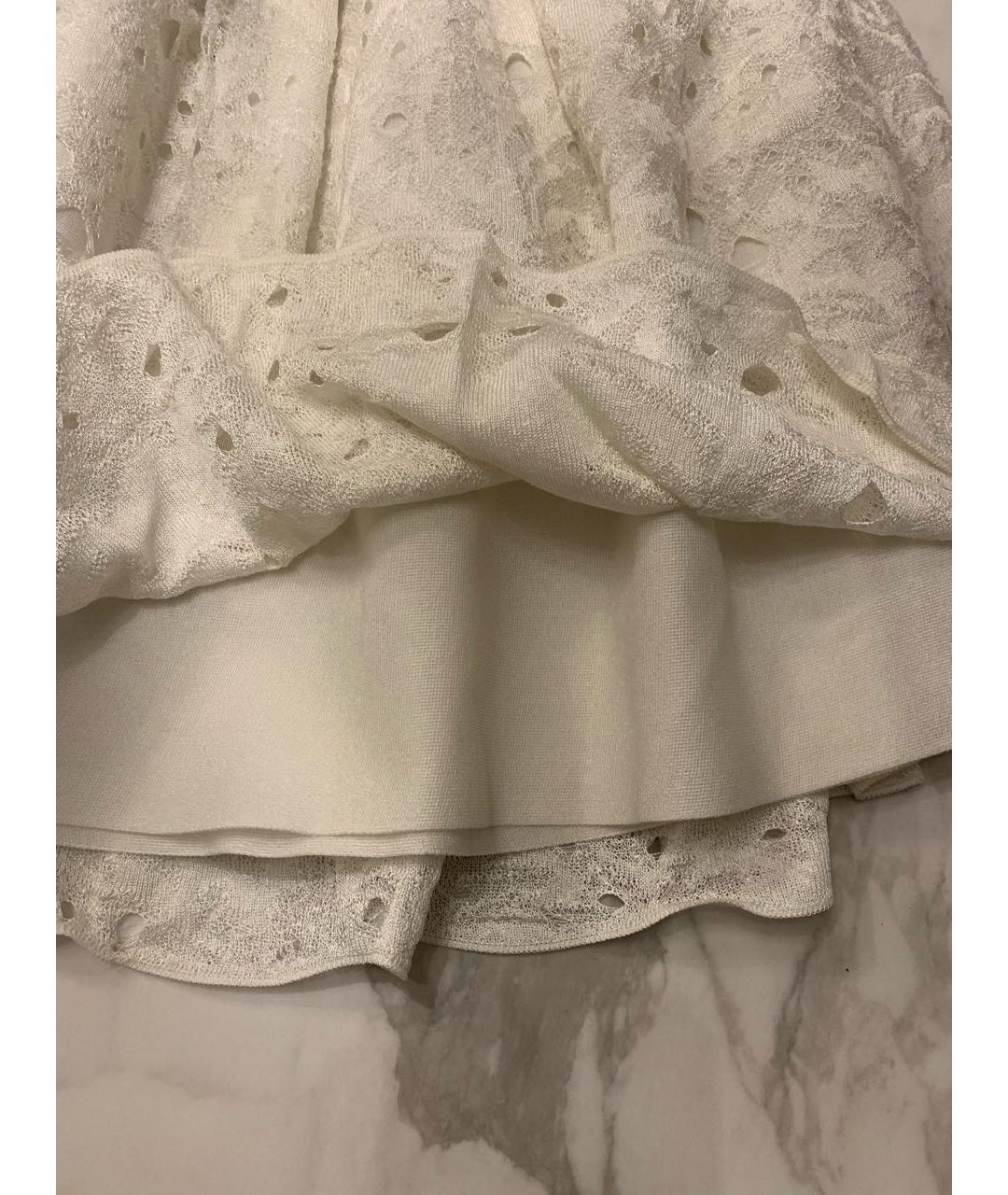 CHANEL Белая вискозная юбка мини, фото 4