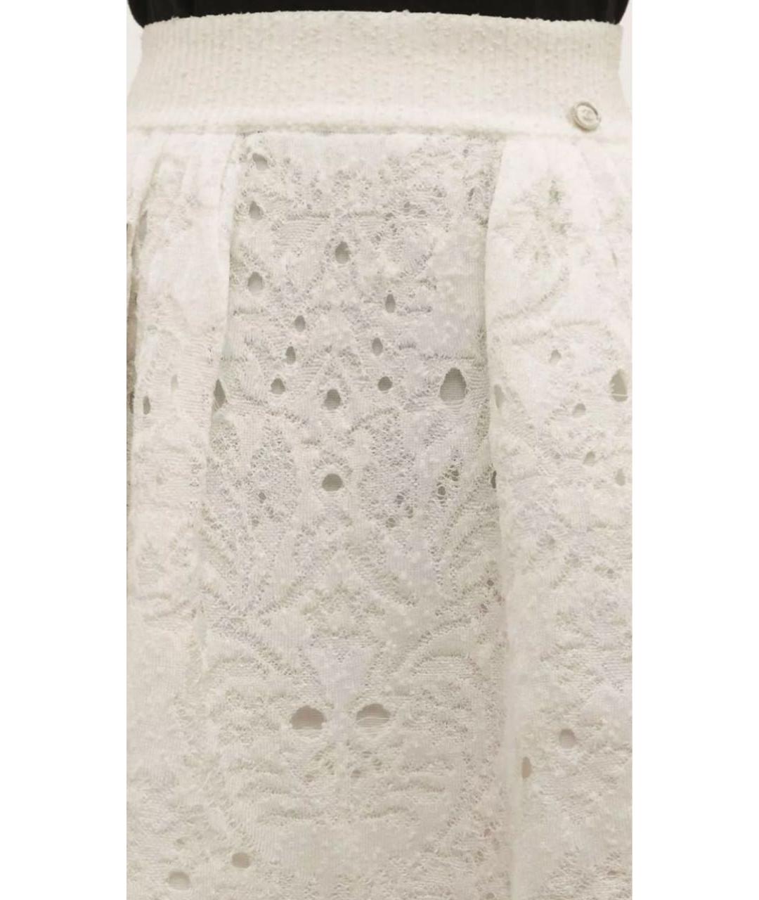 CHANEL Белая вискозная юбка мини, фото 5
