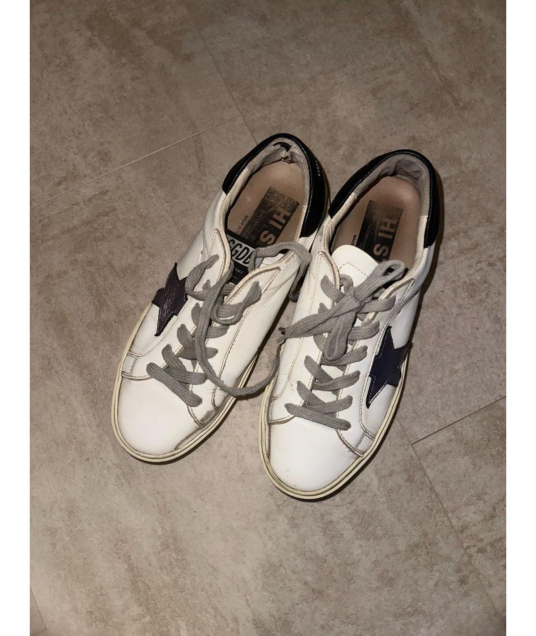 GOLDEN GOOSE DELUXE BRAND Белые кожаные кеды, фото 2