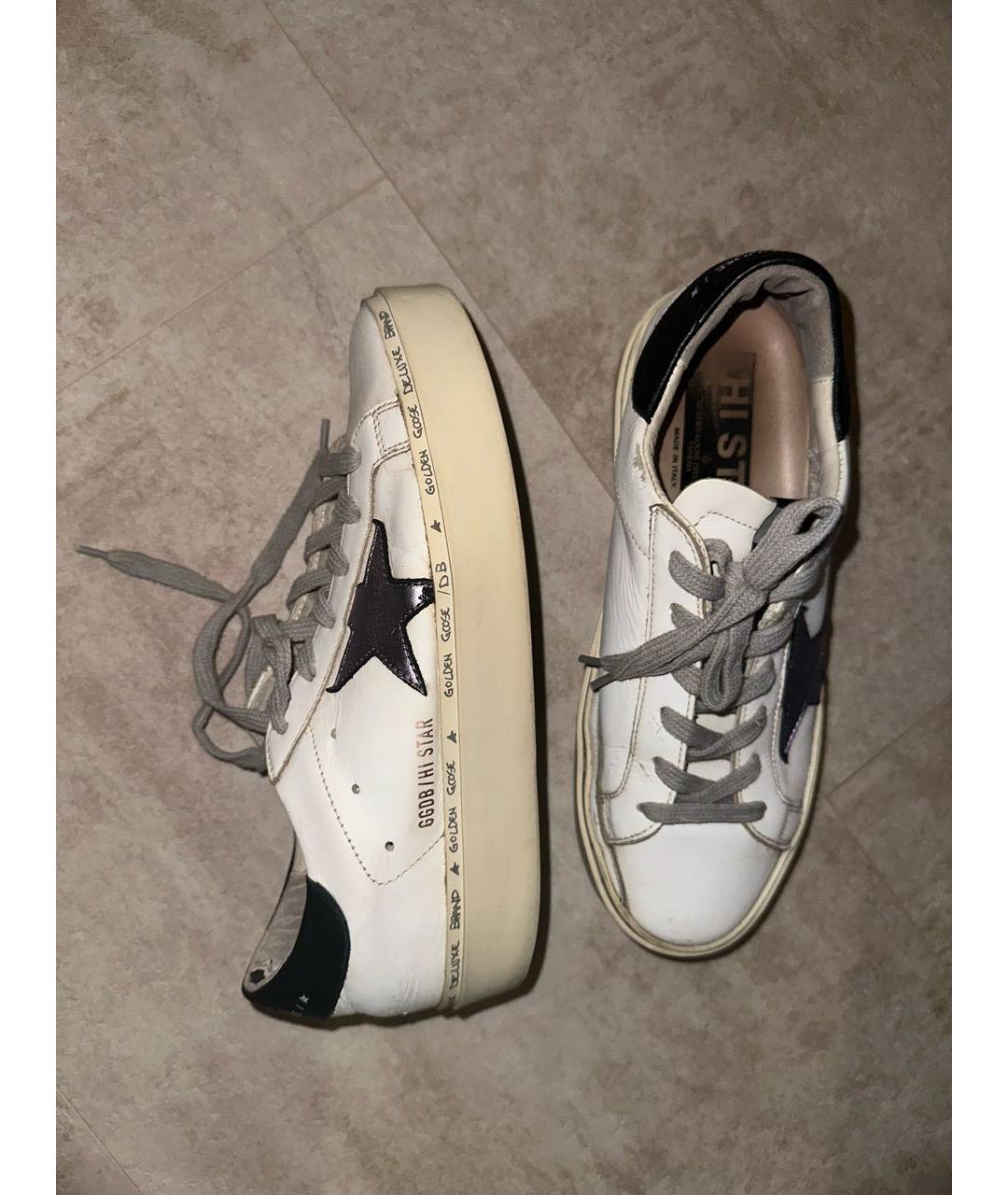 GOLDEN GOOSE DELUXE BRAND Белые кожаные кеды, фото 5