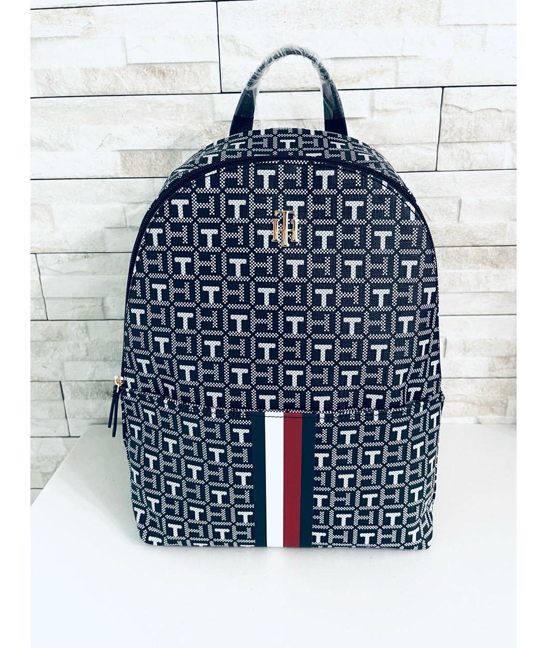 TOMMY HILFIGER Черный рюкзак из искусственной кожи, фото 7