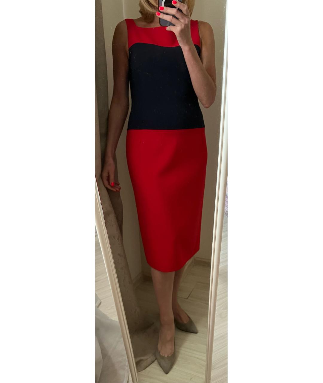 MICHAEL KORS COLLECTION Красное шерстяное повседневное платье, фото 7