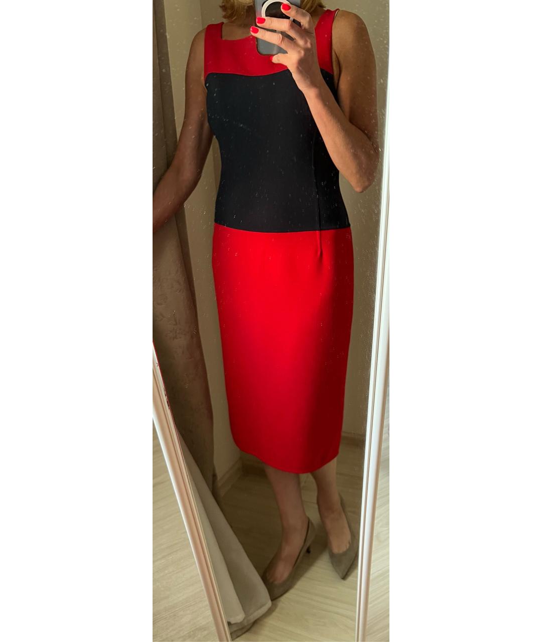 MICHAEL KORS COLLECTION Красное шерстяное повседневное платье, фото 8