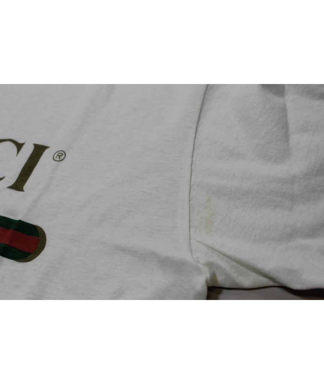 GUCCI Белая хлопковая футболка, фото 7