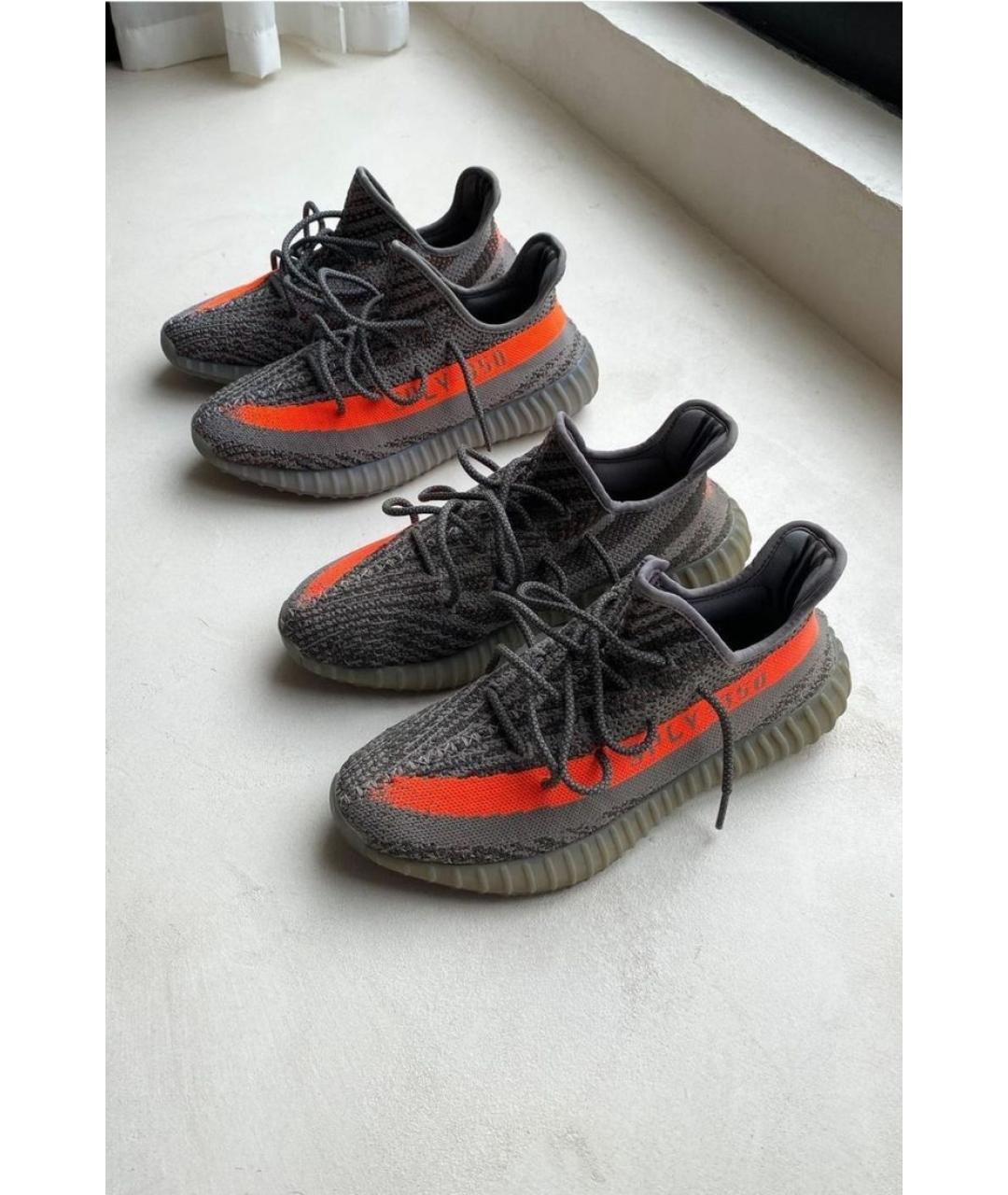 ADIDAS YEEZY Серые низкие кроссовки / кеды, фото 5