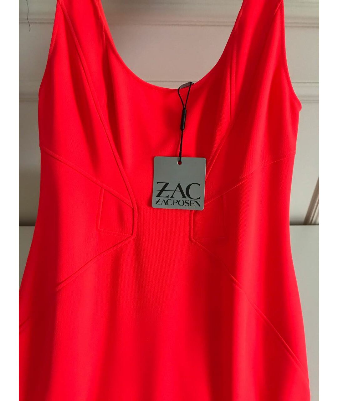ZAC ZAC POSEN Коралловое полиэстеровое вечернее платье, фото 3