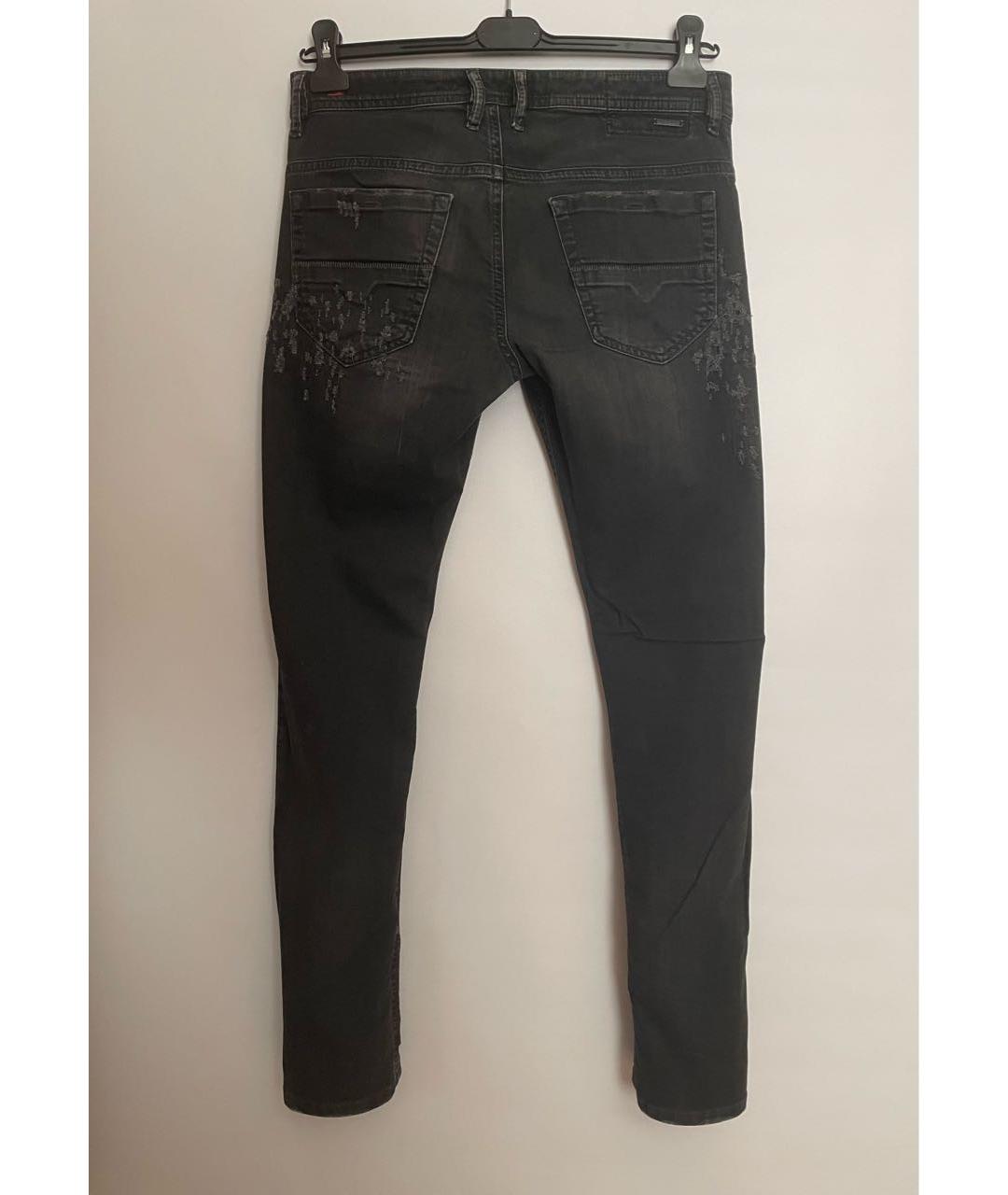 DIESEL Черные хлопко-эластановые джинсы скинни, фото 2