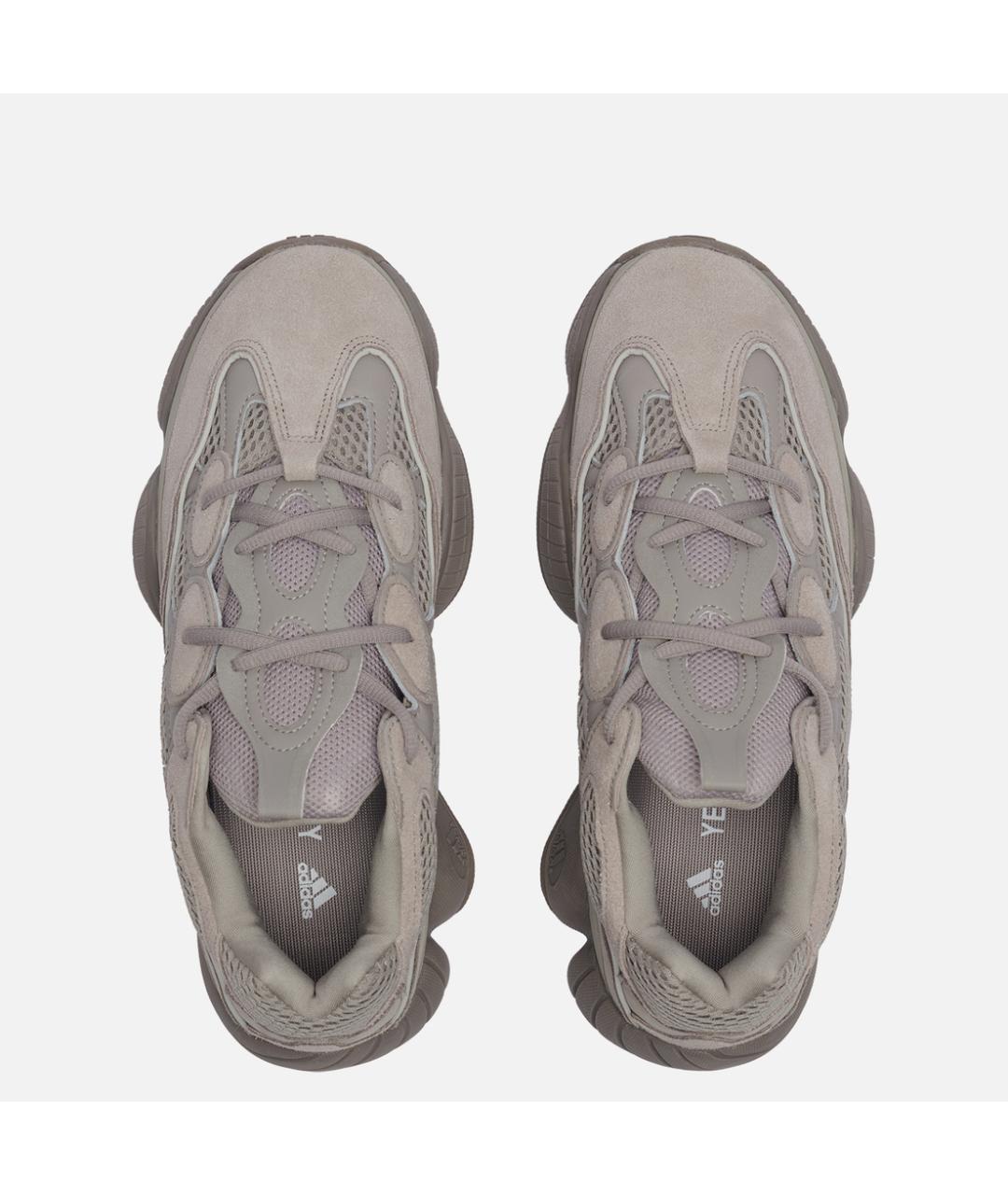 ADIDAS YEEZY Серые замшевые низкие кроссовки / кеды, фото 3