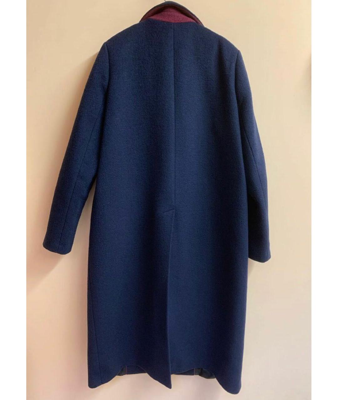 BLUGIRL Темно-синее шерстяное пальто, фото 2