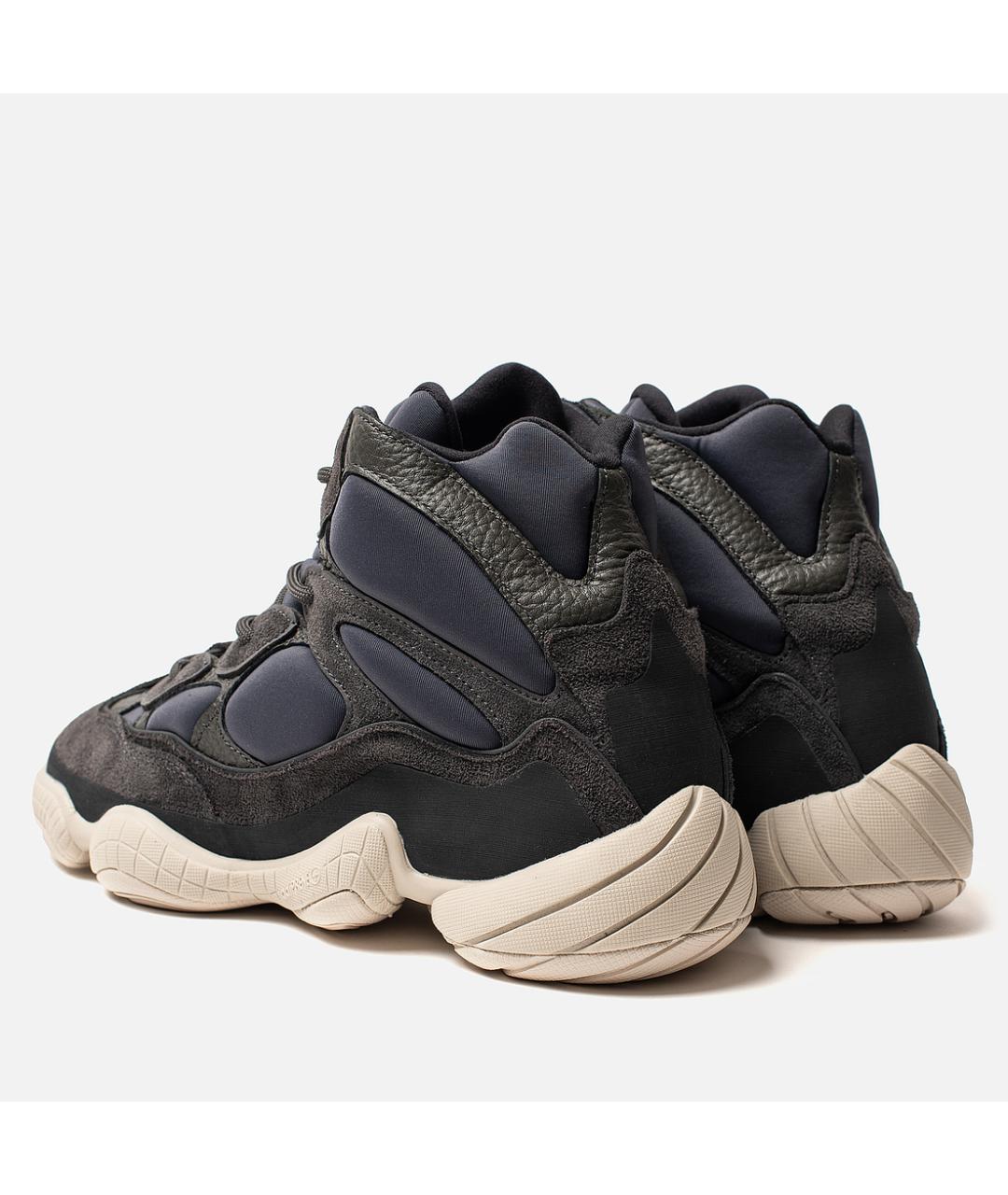 ADIDAS YEEZY Темно-синие замшевые кроссовки, фото 4