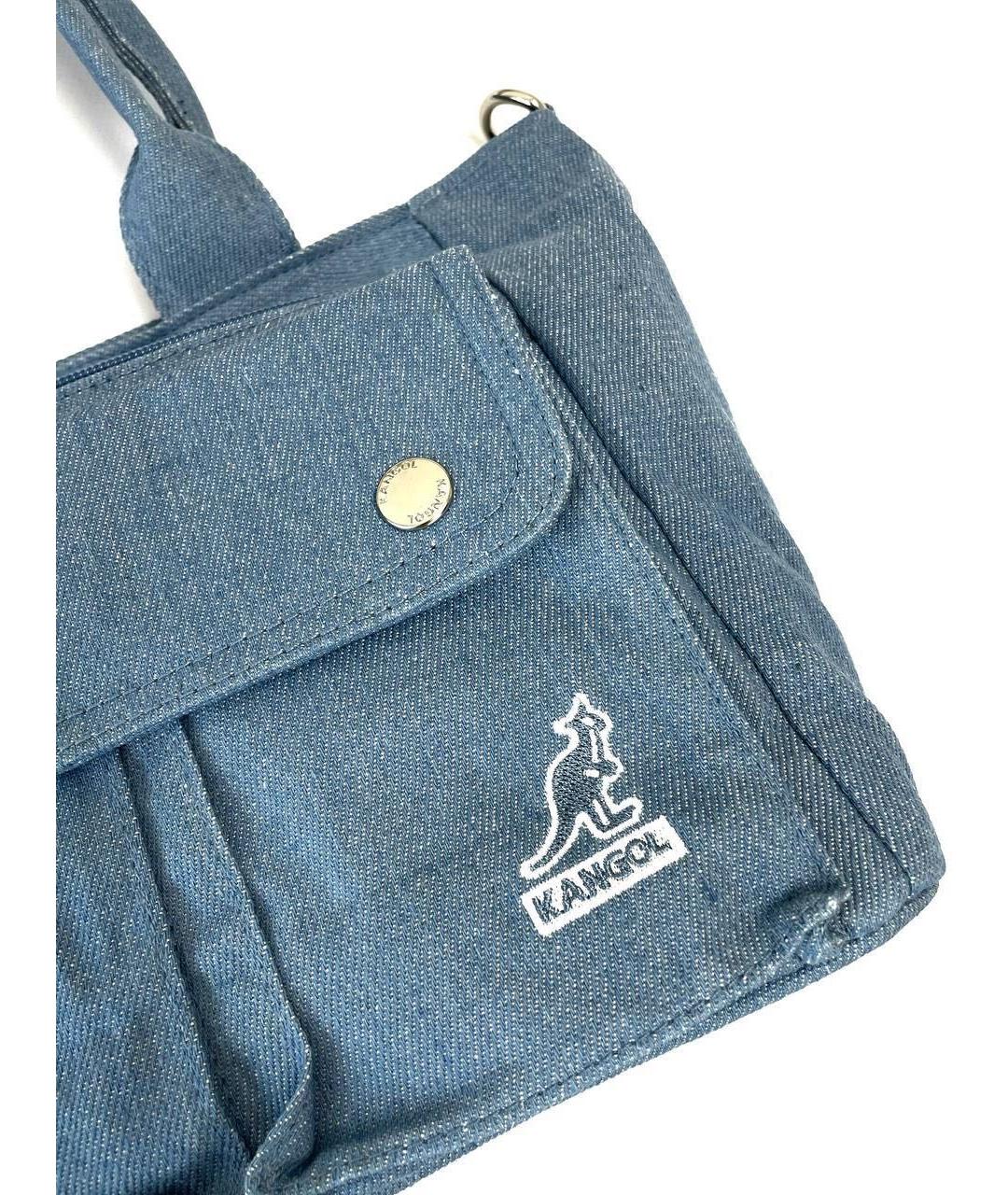 Kangol Голубая хлопковая сумка через плечо, фото 3