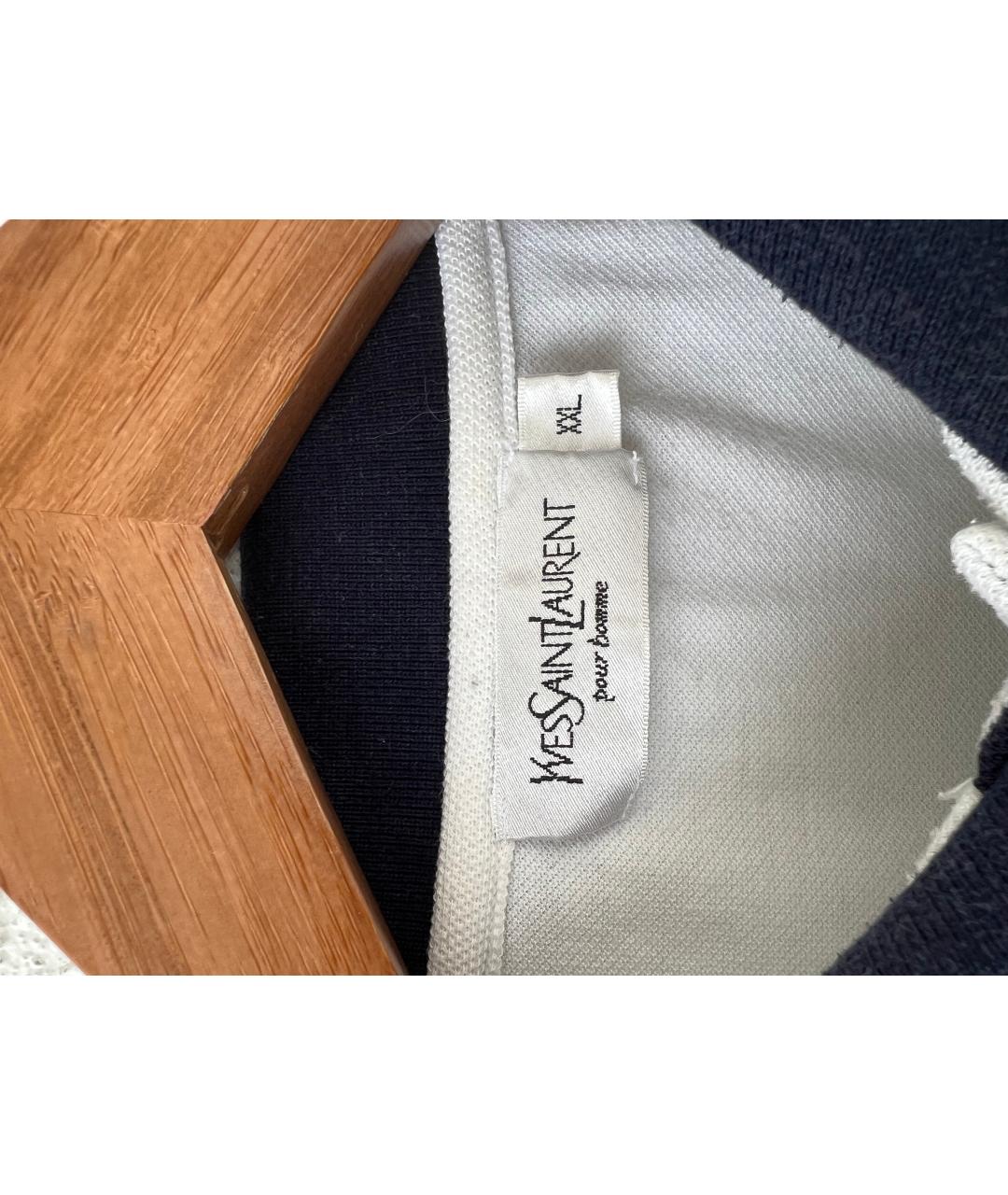 SAINT LAURENT Хлопко-полиэстеровое поло с коротким рукавом, фото 3