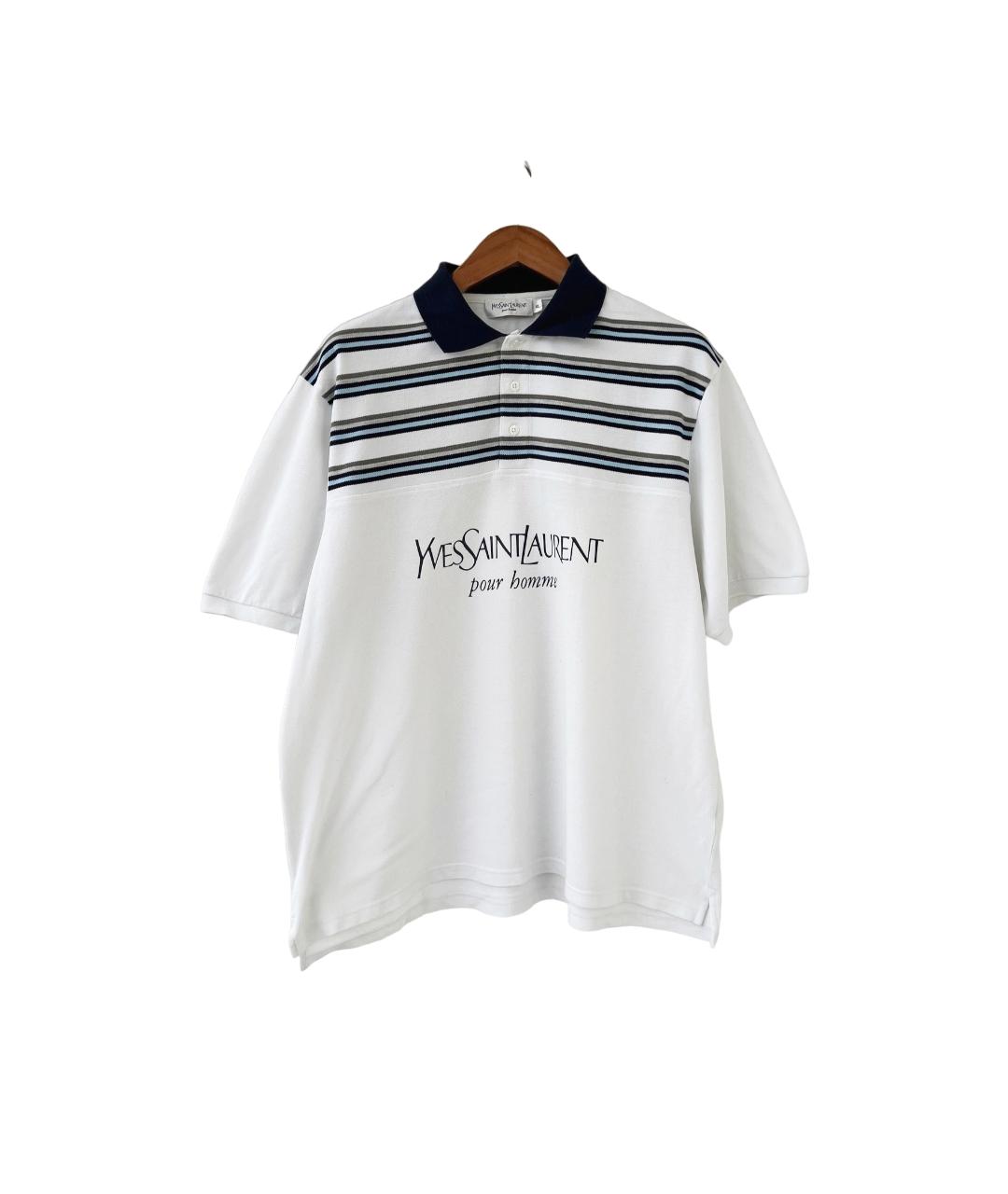 SAINT LAURENT Хлопко-полиэстеровое поло с коротким рукавом, фото 5