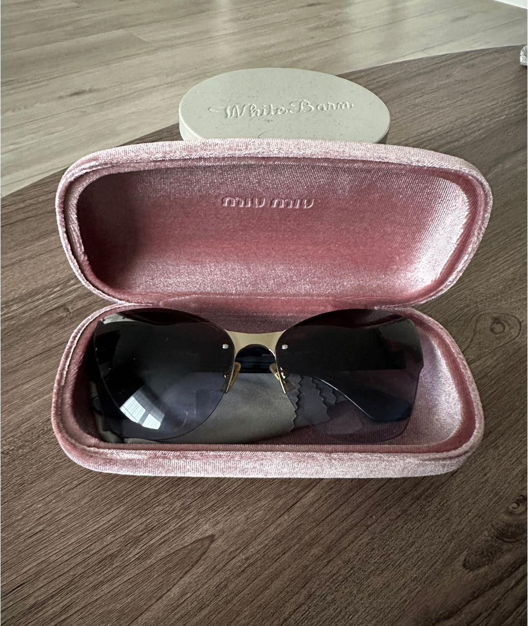 MIU MIU Синие пластиковые солнцезащитные очки, фото 4
