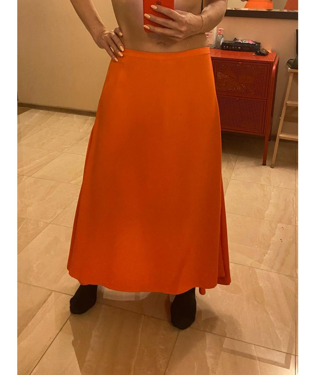 COS Оранжевая вискозная юбка макси, фото 2