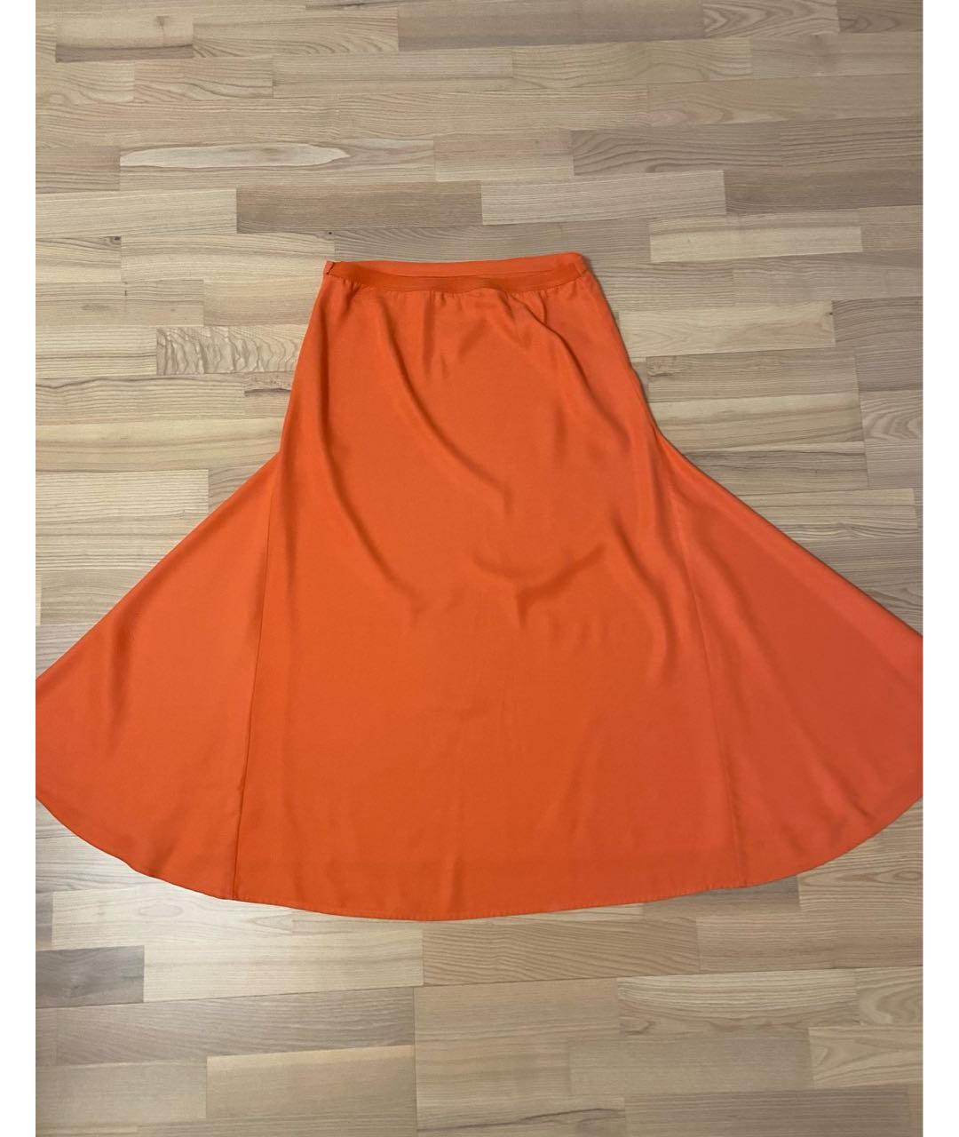 COS Оранжевая вискозная юбка макси, фото 6