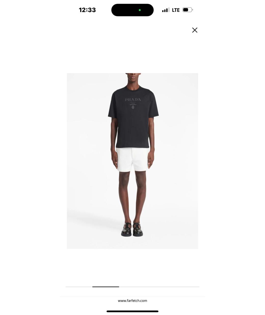 PRADA Черная хлопковая футболка, фото 3