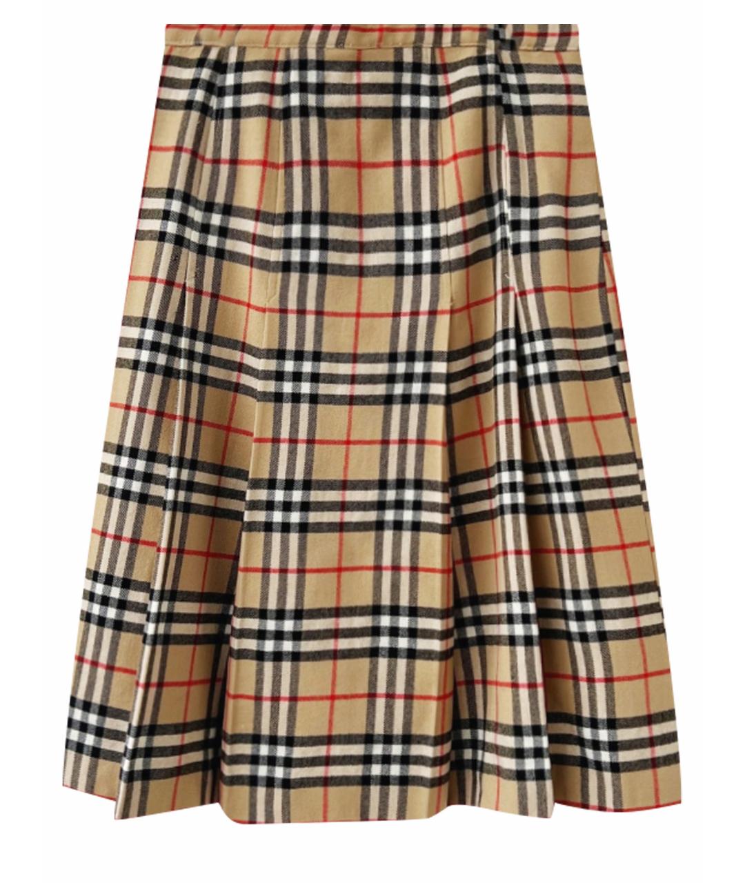 BURBERRY Шерстяная юбка миди, фото 1