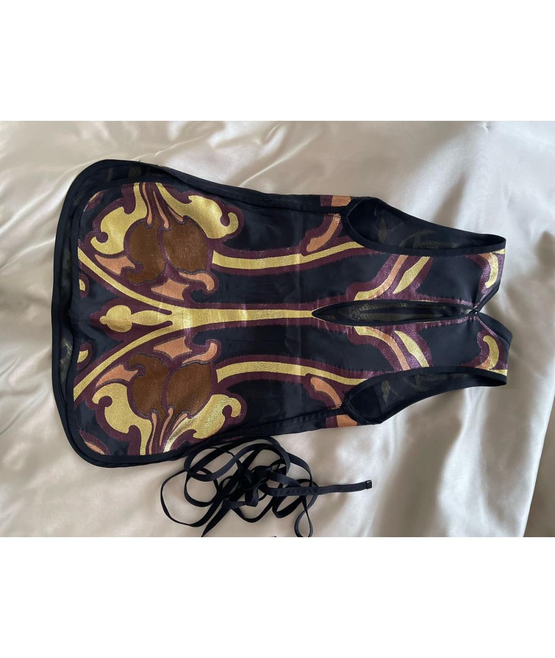 GUCCI Мульти шелковая майка, фото 2