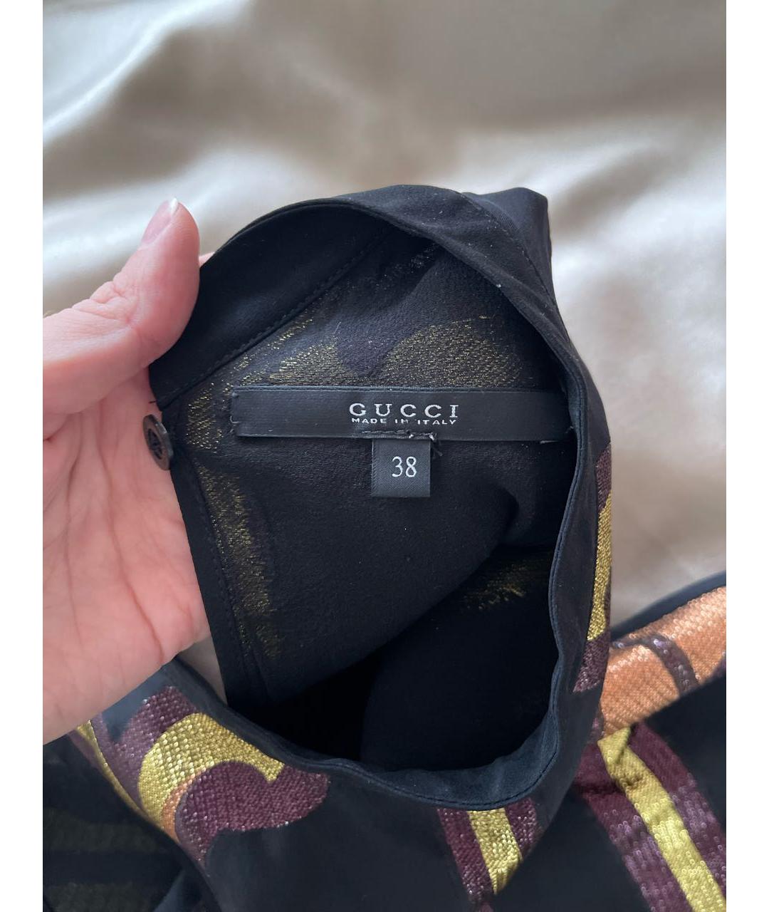 GUCCI Мульти шелковая майка, фото 3