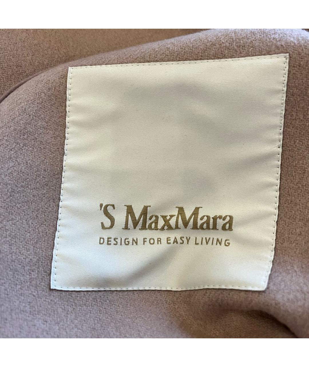 'S MAX MARA Бежевое шерстяное пальто, фото 3