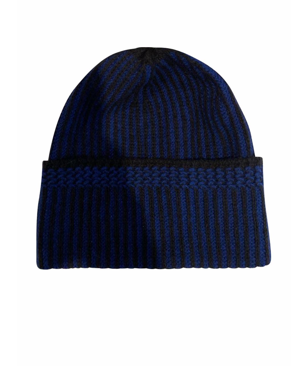 DIESEL Темно-синяя шерстяная шапка, фото 1