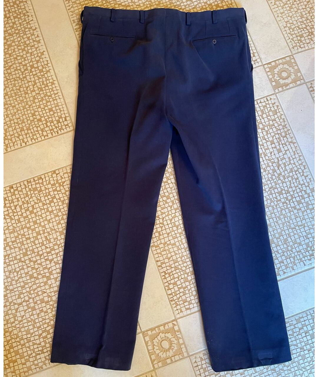 FERU Синие хлопковые классические брюки, фото 2