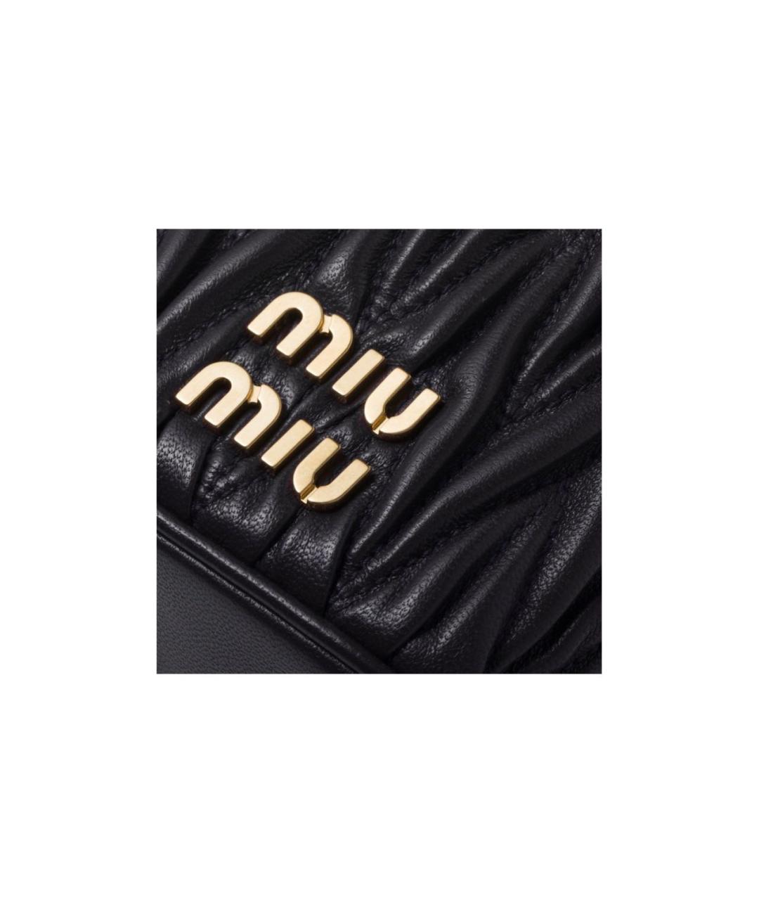 MIU MIU Черная кожаная сумка через плечо, фото 5