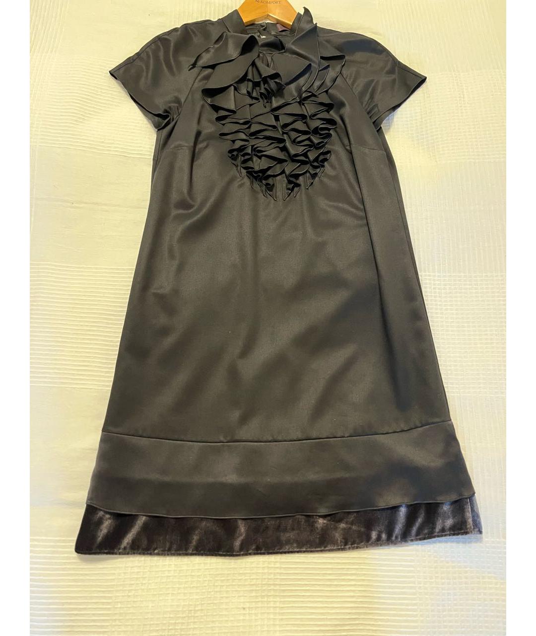 ETRO Черное шелковое коктейльное платье, фото 5