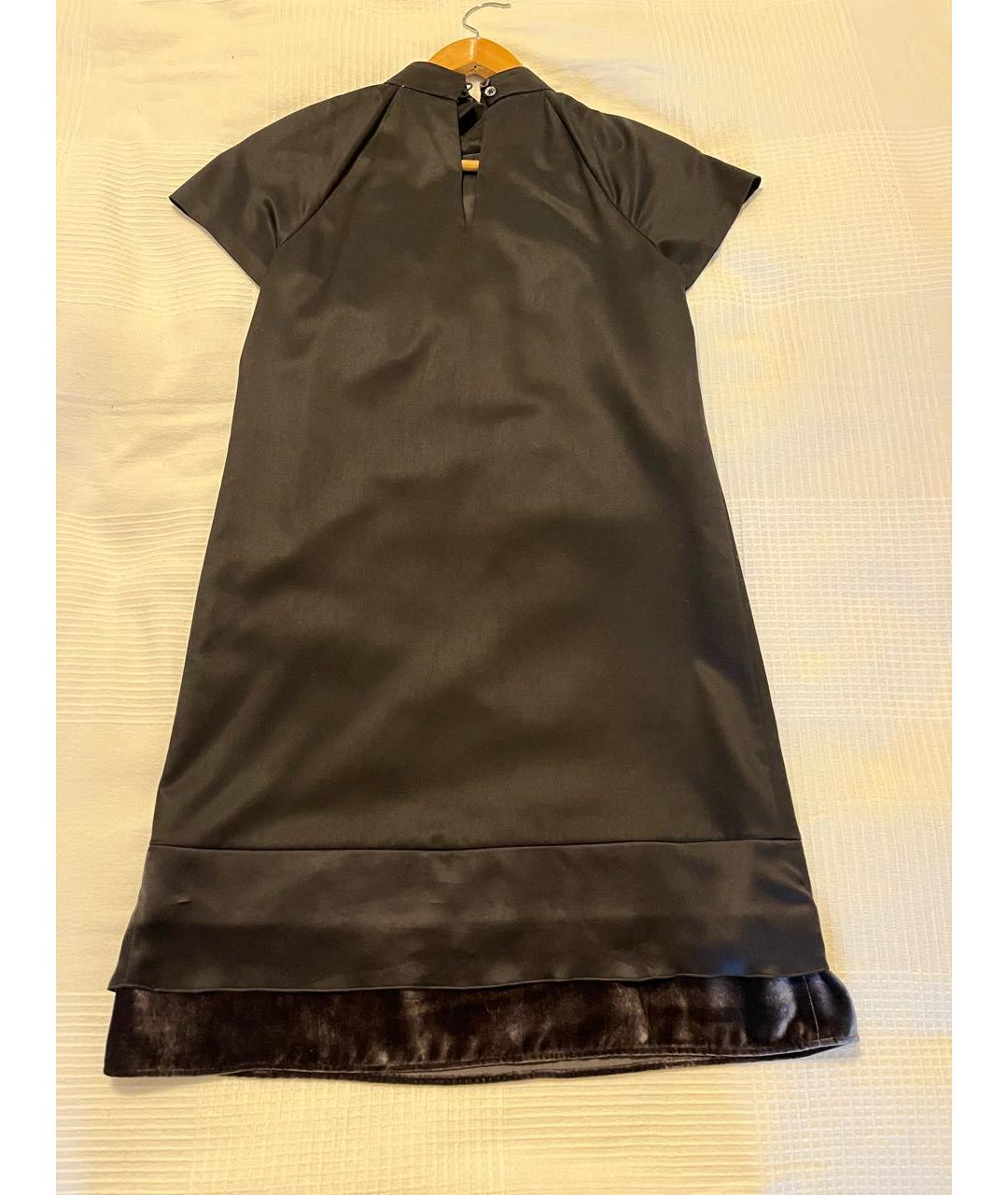ETRO Черное шелковое коктейльное платье, фото 2